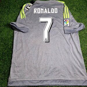 Cristiano Ronaldo Real Madrid 2015 2016 Away Soccer Jersey Shirt BNWT XL